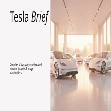 Tesla Company Overview: Models, Mission, and Innovation in EVs | PPTX