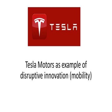 Tesla distruptive innovation