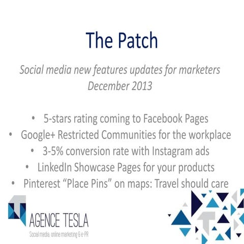 The Patch, Dec. 2013: Google+ is your (workplace's) friend, Pinterest getting...