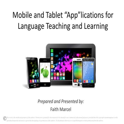 Mobile and Tablet “App”lications for Language Teaching and Learning ...