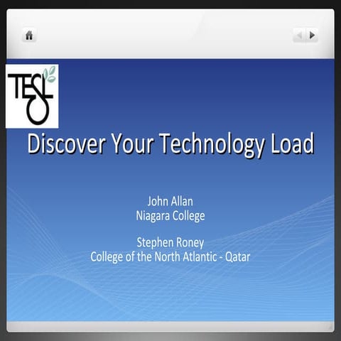 What is your Technology Load? TESL Ontario 2009