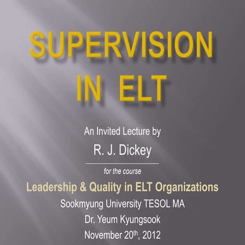 TESOL Supervision