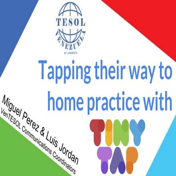 #TESOL16 Tapping their way to home practice with TinyTap
