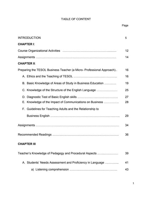 TESOL for Business Course Book