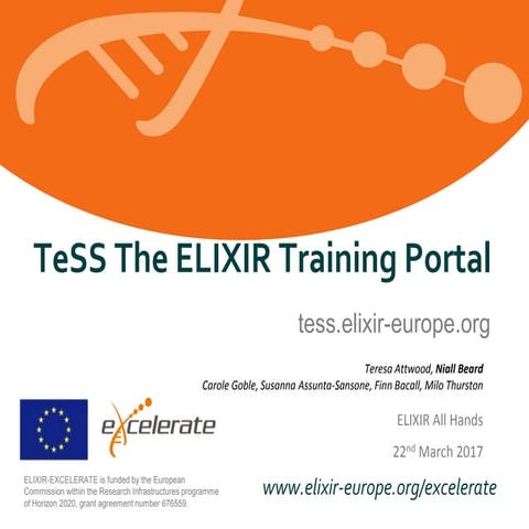 TeSS ELIXIR All Hands Rome 2017