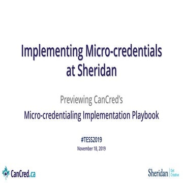 Implementing Micro-credentials at Sheridan