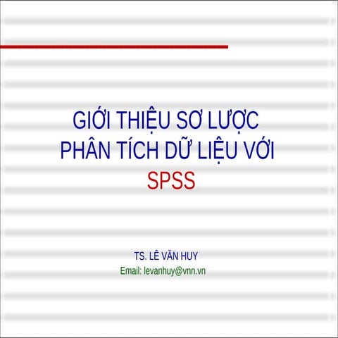Basic SPSS tutorial in Vietnamese