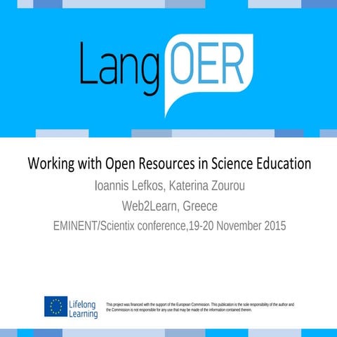 Open resources for Science education