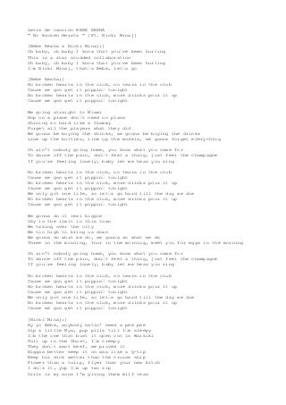 Letra de canción BEBE REXHA 