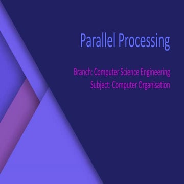 Flynn's Classification parallel processing