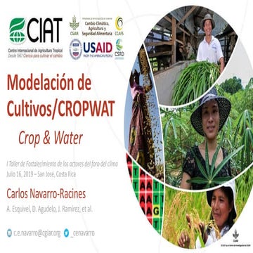 Modelación de Cultivos con CROPWAT; Requerimientos hídricos de cultivos - San...