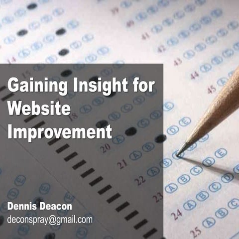 Gaining Insight for Website Improvement 