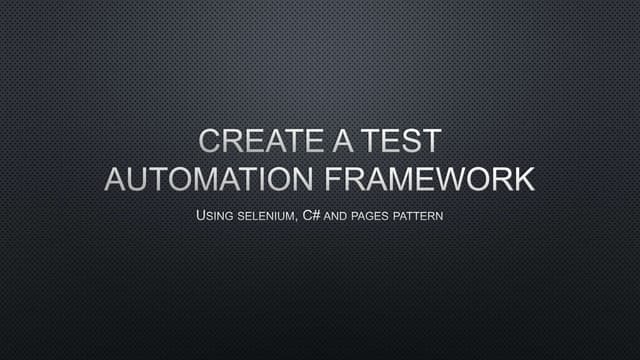 Test automation-framework