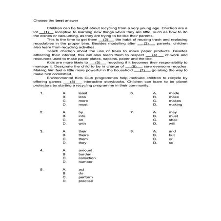 Test - Comprehension | PDF