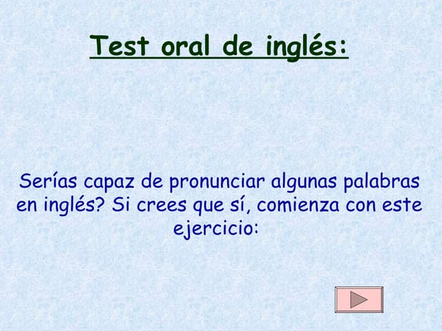 Test de inglés