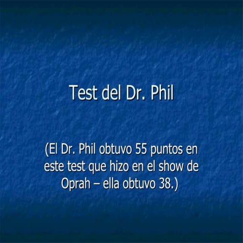 Test Del Dr Phil