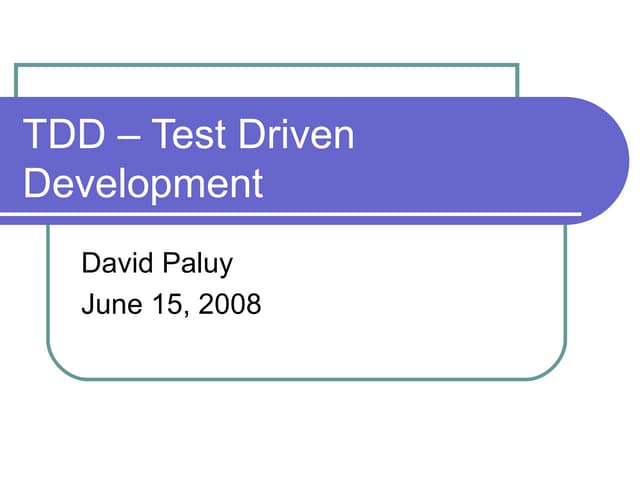 Test driven-development