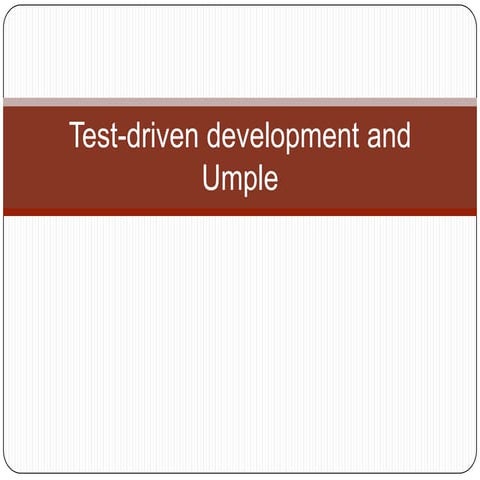 Test-driven development and Umple