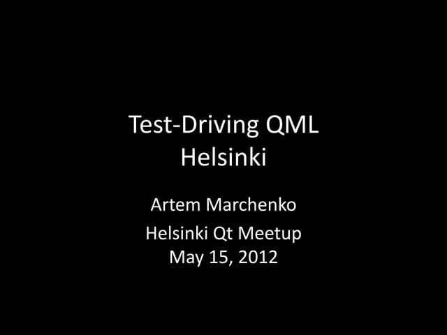 Test driving-qml