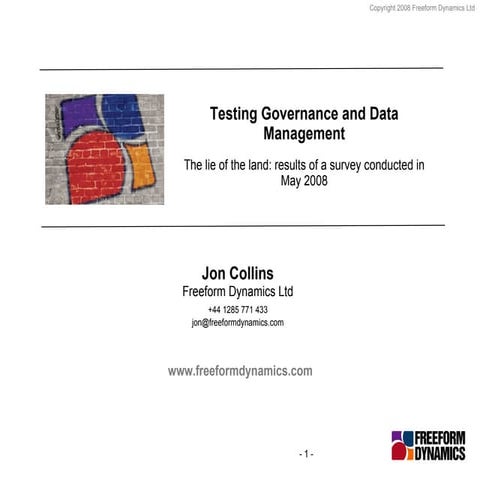 Testing Governance And Data Management