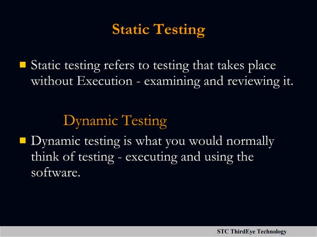 Test Levels & Techniques