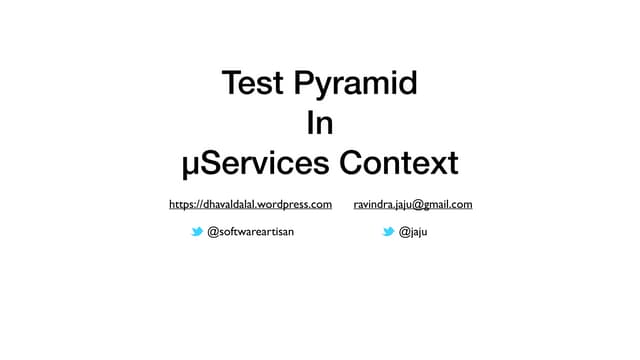 Test Pyramid in Microservices Context
