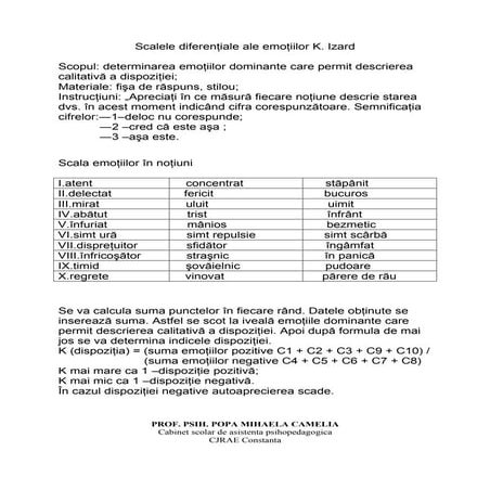 Test scale diferentiale ale emotiilor popa 2017-2018