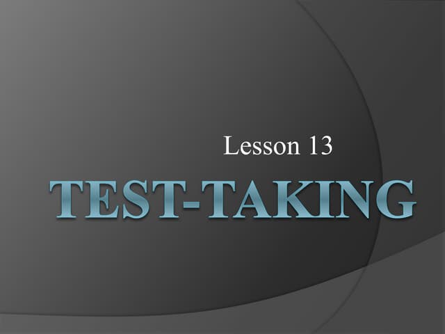 Test taking