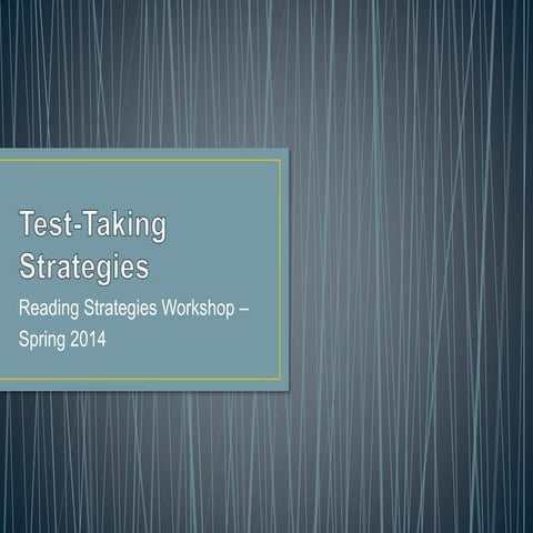 Test taking strategies