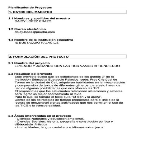 PLANIFICADOR DE PROYECTO