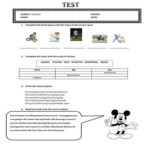 LESSON PLAN 6: TEST