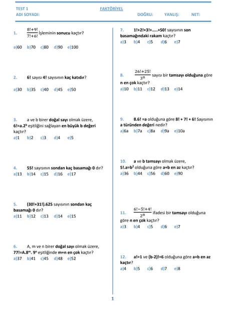9 Sınıf Ingilizce Seviye Belirleme Sınavı