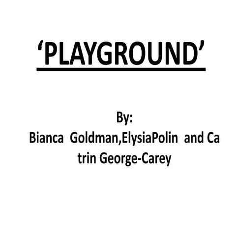 Playground script | DOCX