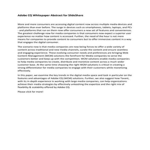 Test adobe cq_whitepaper_abstract_for_slideshare