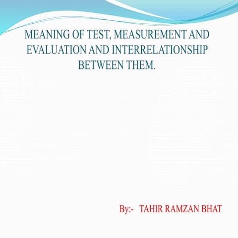 Test and mesurment
