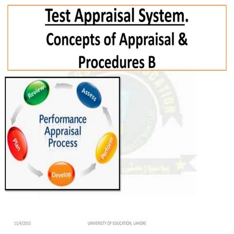 Test appraisal