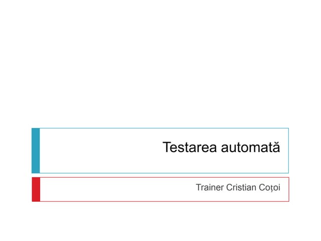 Testare Automata