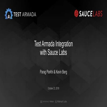 Test armada integration with sauce labs