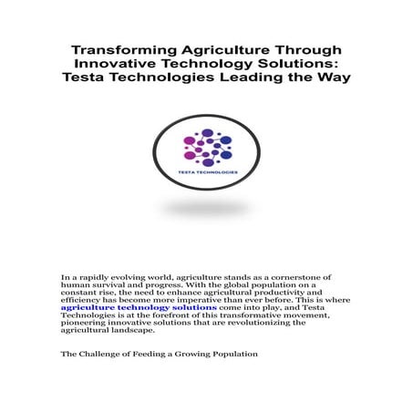 Terra Ferma Offers Agricultural Solutions | PPTX