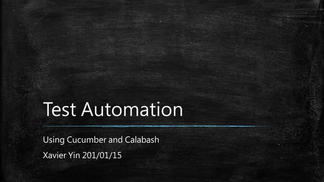 Test automation