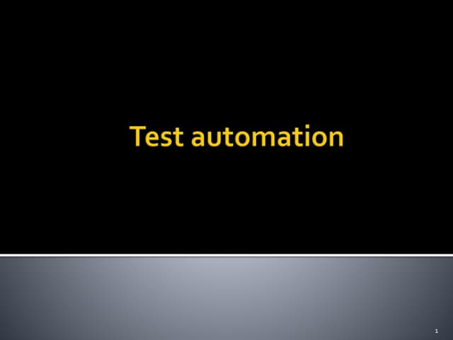 Test automation