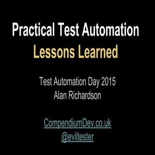 Test Automation Day 2015 Keynote Al...