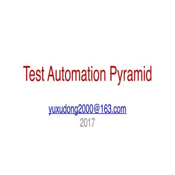 Test automation pyramid