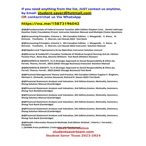 Test Banks and Solutions manual 2023-2024 Part1.ppt