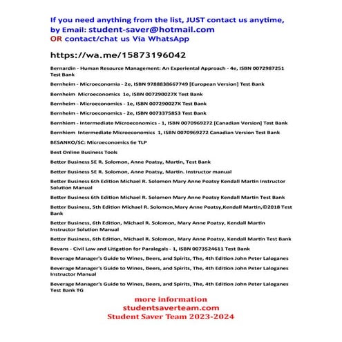 Test Banks and Solutions manual 2023-2024 Part2.ppt