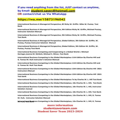 Test Banks and Solutions manual 2023-2024 Part7.ppt