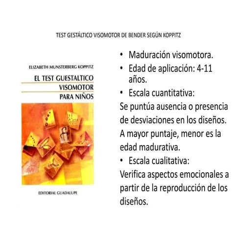 TEST GESTÁLTICO VISOMOTOR DE BENDER SEGÚN KOPPITZ
