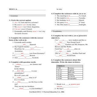 Test book what's up 1
