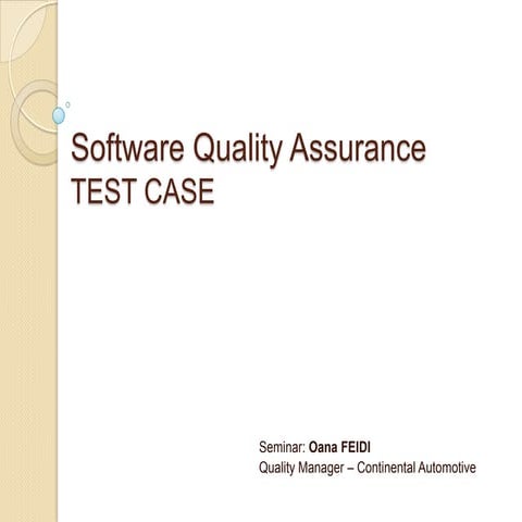 Testcase definition