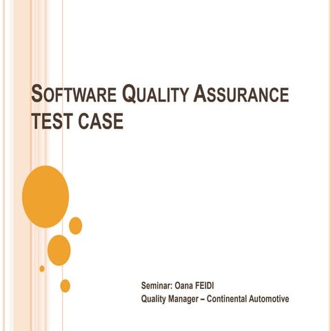 Testcase definition